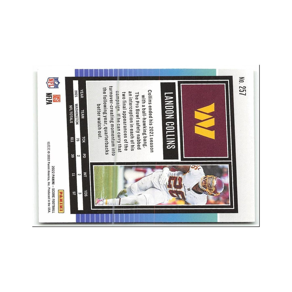 Landon Collins 2022 Score #257 Washington Commanders Football Card NM