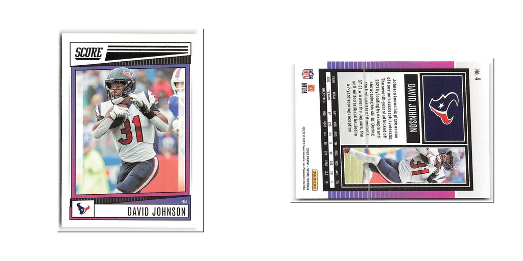 David Johnson 2022 Score #4 Houston Texans Football Card NM