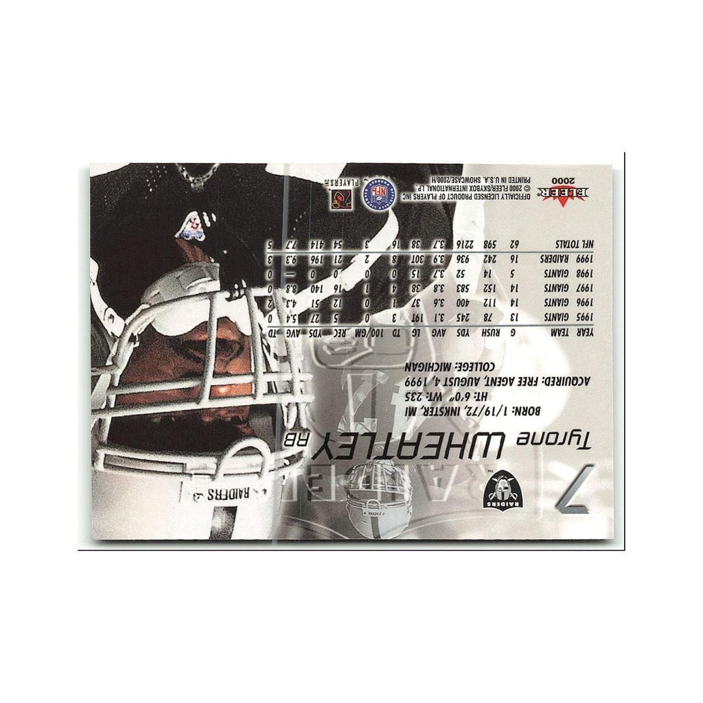 Tyrone Wheatley 2000 Fleer Showcase #7 Oakland Raiders Football Card NM