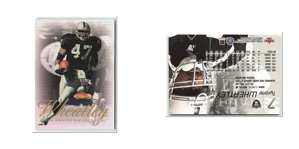 Tyrone Wheatley 2000 Fleer Showcase #7 Oakland Raiders Football Card NM