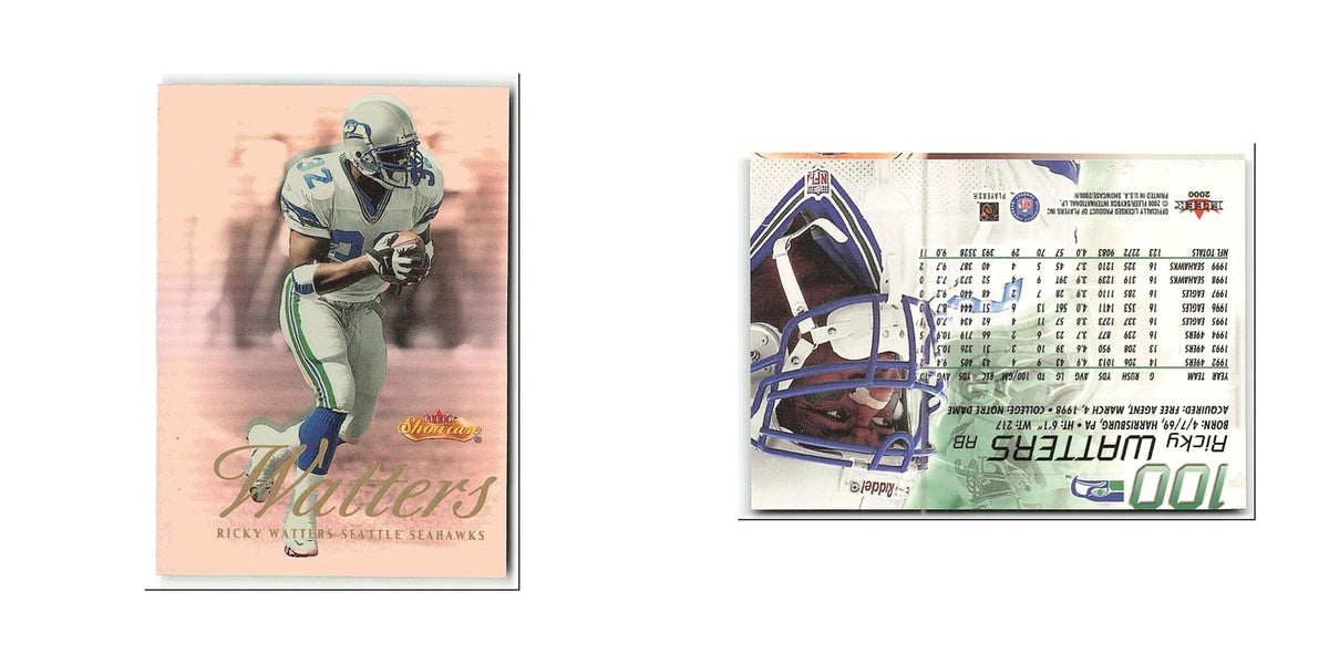 Ricky Watters 2000 Fleer Showcase #100 Seattle Seahawks Football Card NM