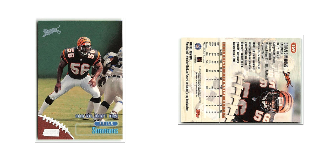 Brian Simmons Rookie 1998 Topps Stadium Club #169 Cincinnati Bengals NM