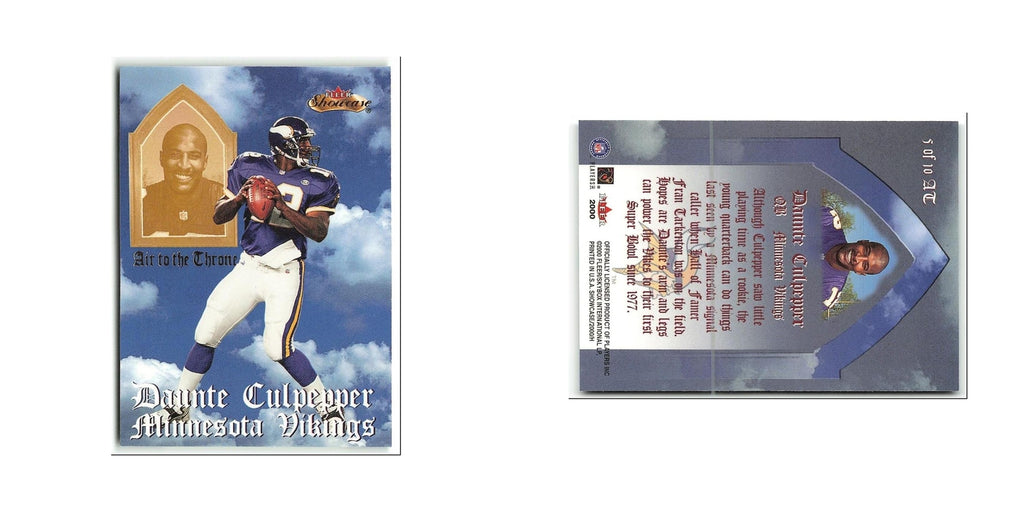 Daunte Culpepper 2000 Fleer Showcase Air to the Throne #5 AT Vikings NM