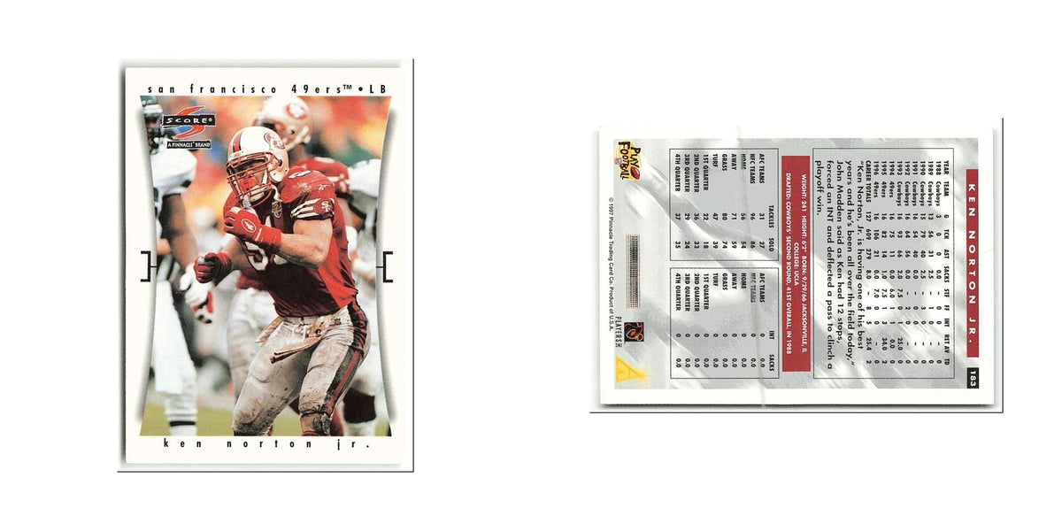 Ken Norton Jr. 1997 Score #183 San Francisco 49ers Football Card NM