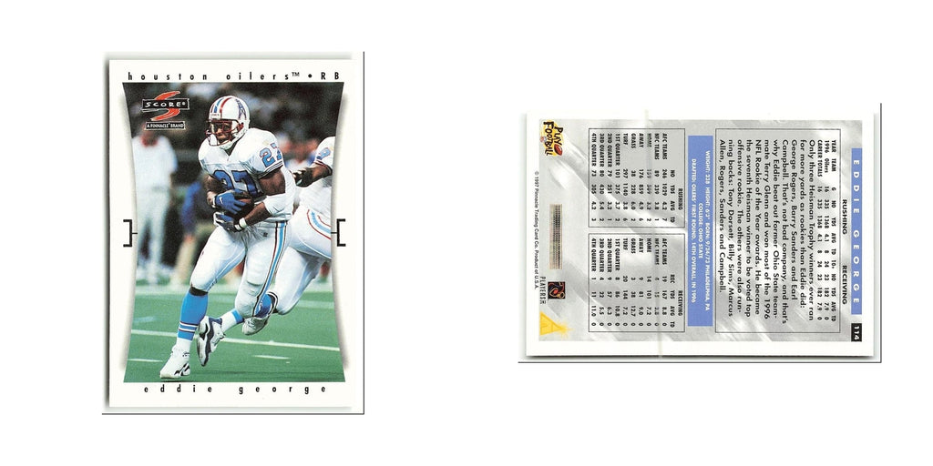 Eddie George 1997 Score #114 Houston Oilers Football Card NM