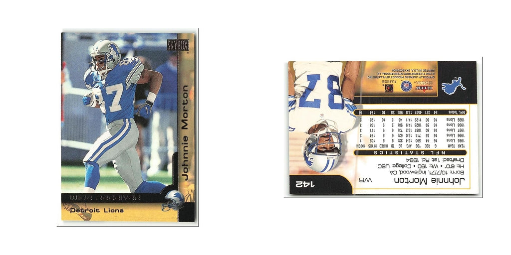 Johnnie Morton 2000 SkyBox #142 Detroit Lions Football Card NM