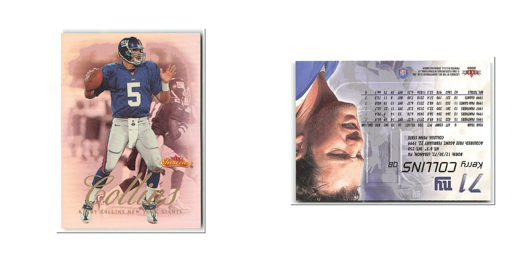 Kerry Collins 2000 Fleer Showcase #71 New York Giants Football Card NM