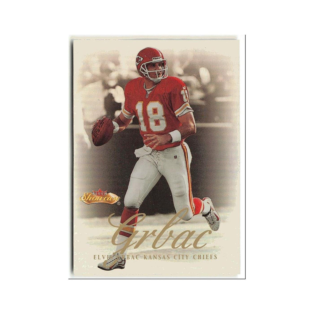 Elvis Grbac 2000 Fleer Showcase #21 Kansas City Chiefs Football Card NM