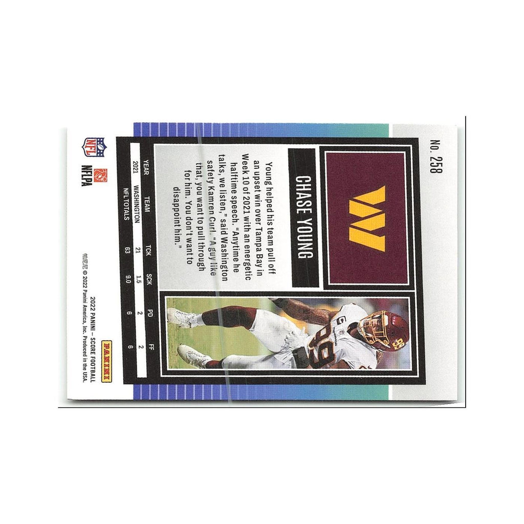 Chase Young 2022 Score #258 Washington Commanders Football Card NM