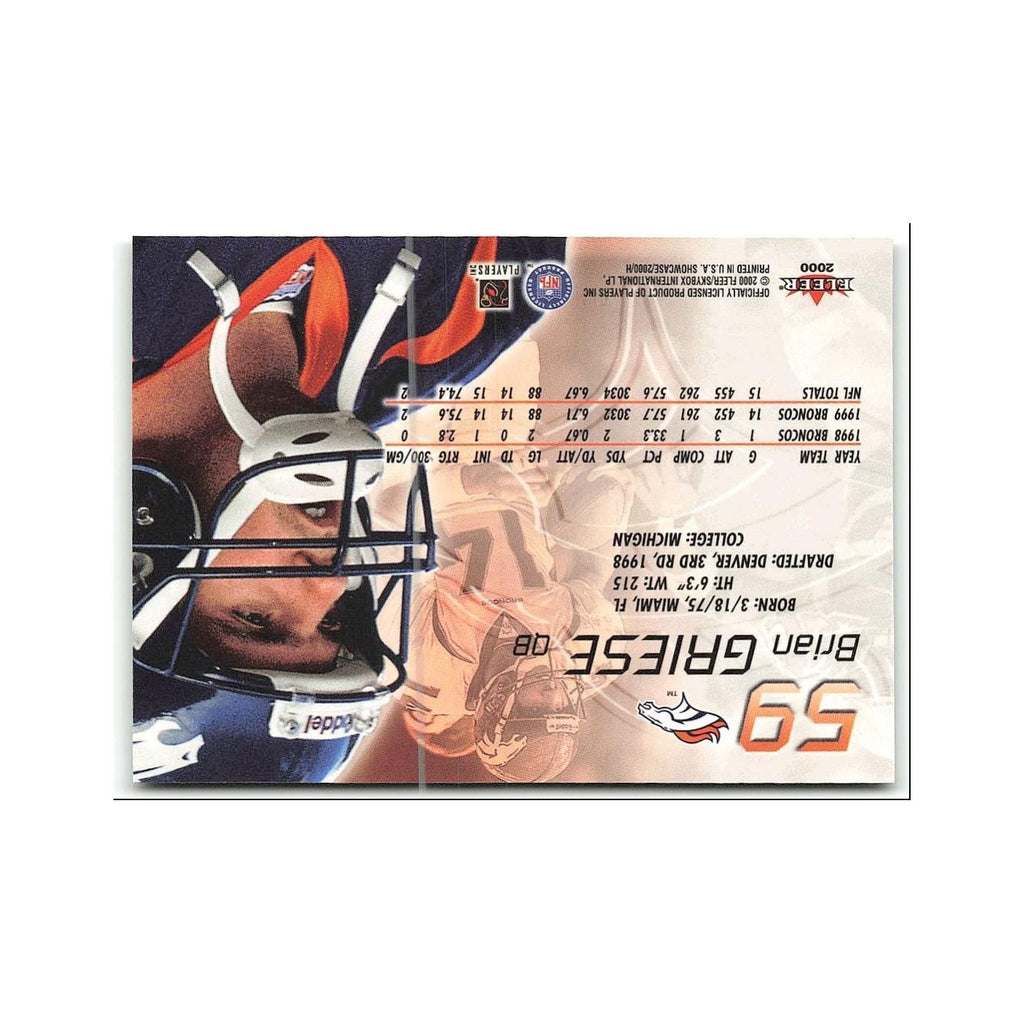 Brian Griese 2000 Fleer Showcase #59 Denver Broncos Football Card NM