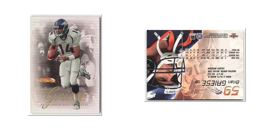 Brian Griese 2000 Fleer Showcase #59 Denver Broncos Football Card NM