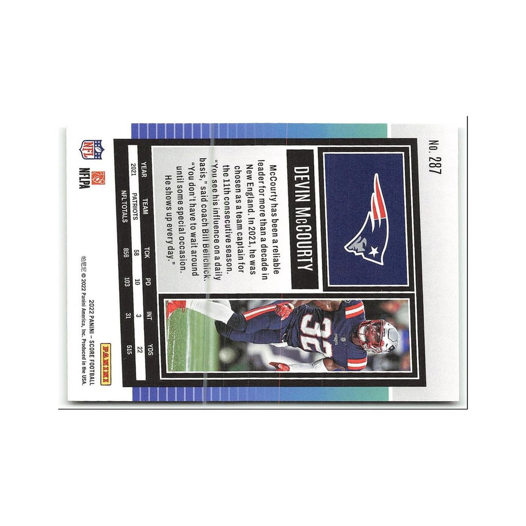Devin McCourty 2022 Score #287 New England Patriots Football Card NM