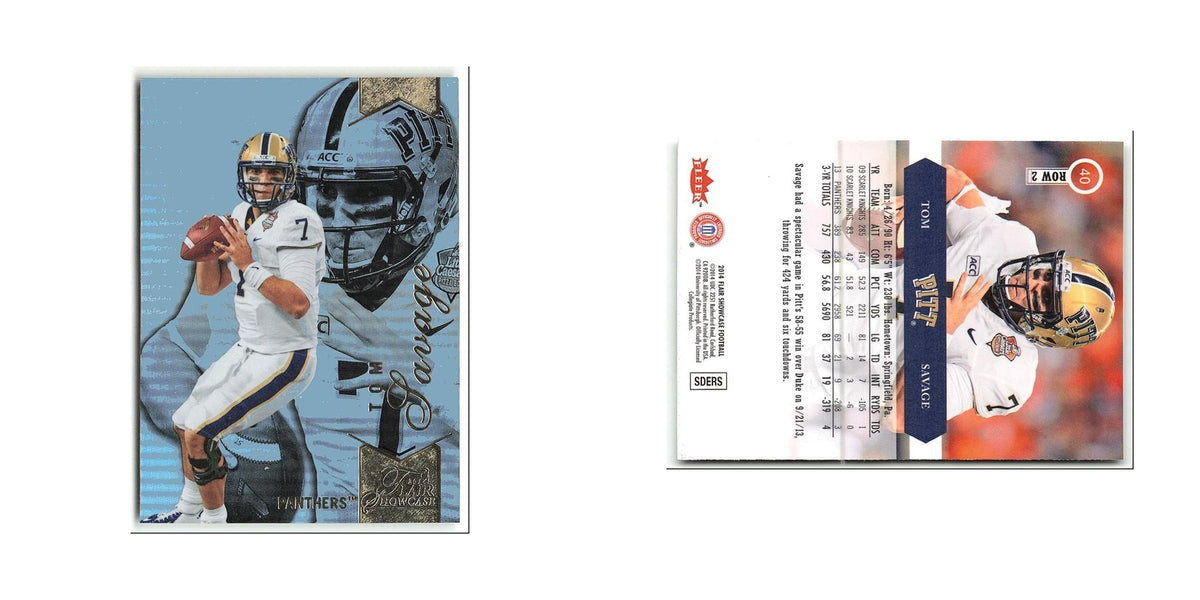 Tom Savage 2014 Flair Showcase #40 Univeristy of Pittsburgh Panthers NM