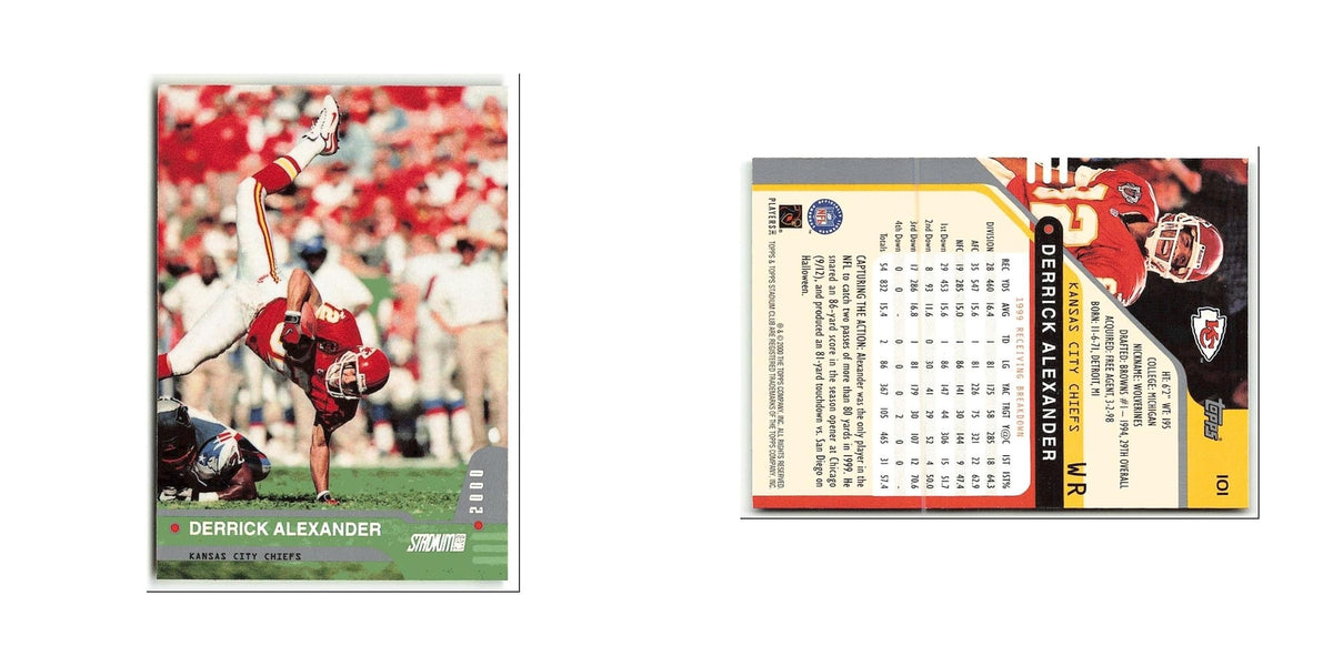 Derrick Alexander 2000 Topps Stadium Club #101 Kansas City Chiefs NM