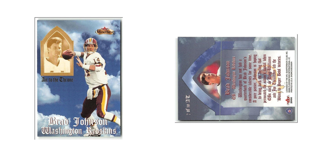 Brad Johnson 2001 Fleer Showcase Air to the Throne #7 Tampa Bay Buccaneers NM