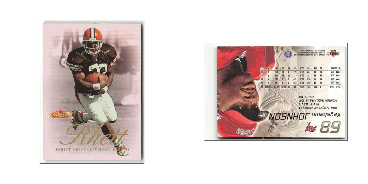 Errict Rhett 2000 Fleer Showcase #78 Cleveland Browns Football Card NM