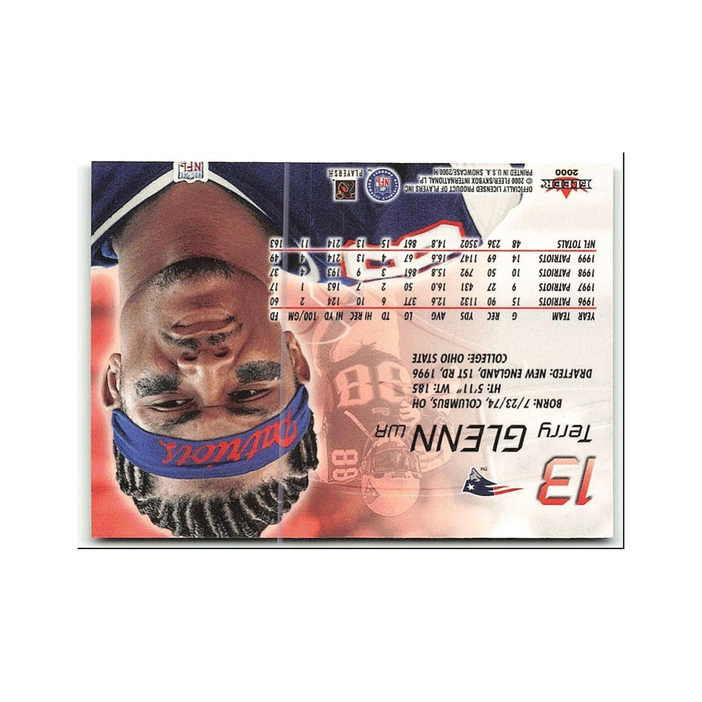 Terry Glenn 2000 Fleer Showcase #13 New England Patriots Football Card NM