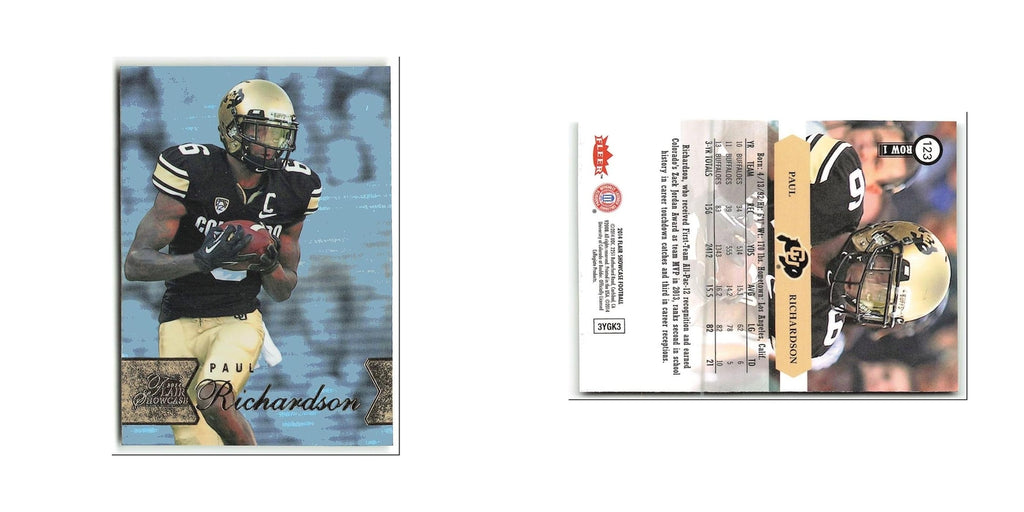 Paul Richardson 2014 Flair Showcase #123 Colorado Buffaloes Football Card NM