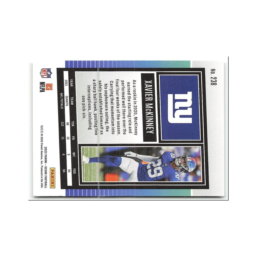 Xavier McKinney 2022 Score #238 New York Giants Football Card NM