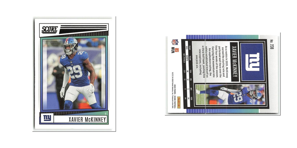 Xavier McKinney 2022 Score #238 New York Giants Football Card NM