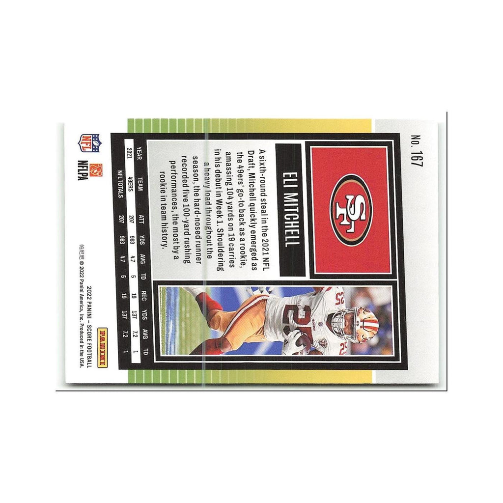 Eli Mitchell 2022 Score #167 San Francisco 49ers Football Card NM