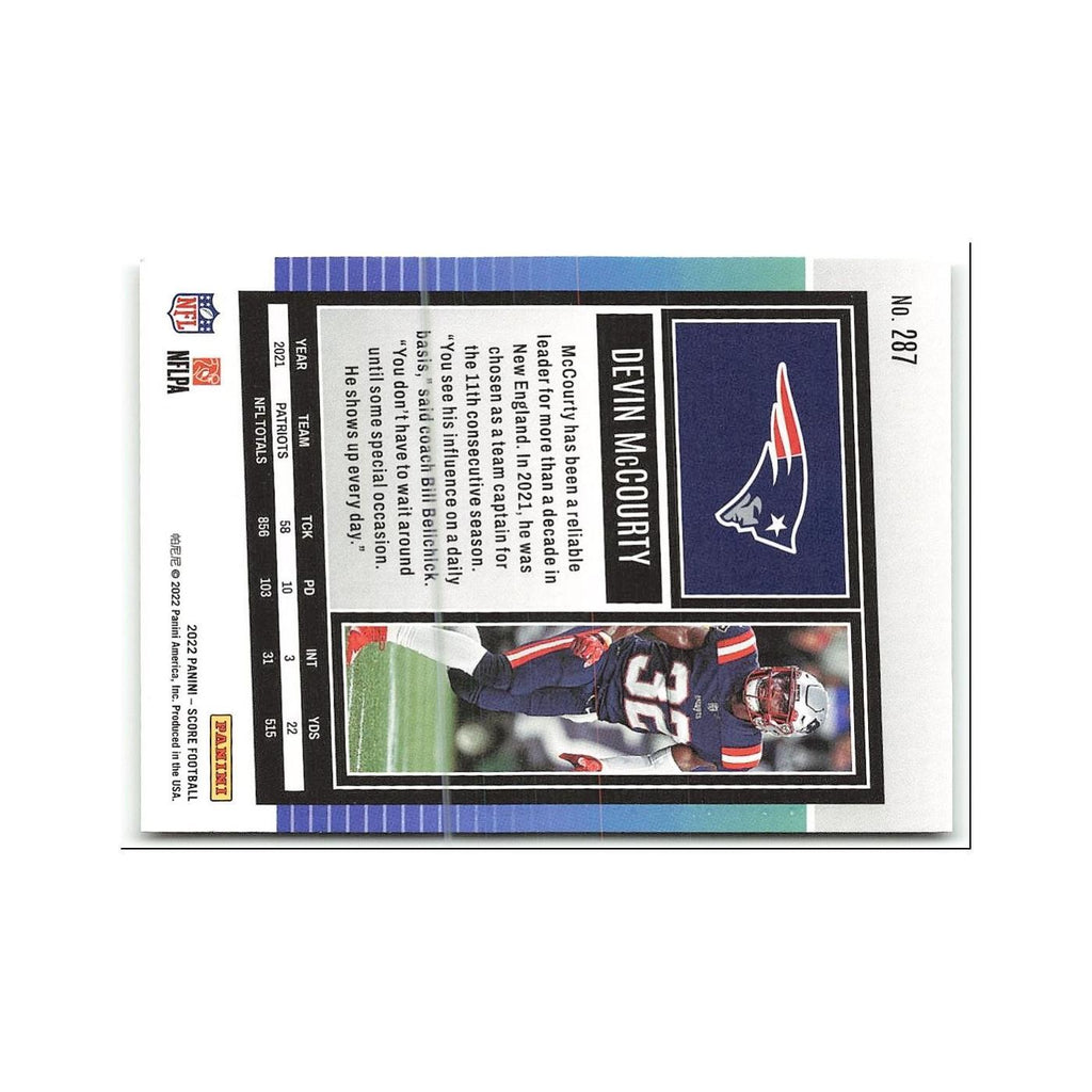 Devin McCourty 2022 Score #287 New England Patriots Football Card NM