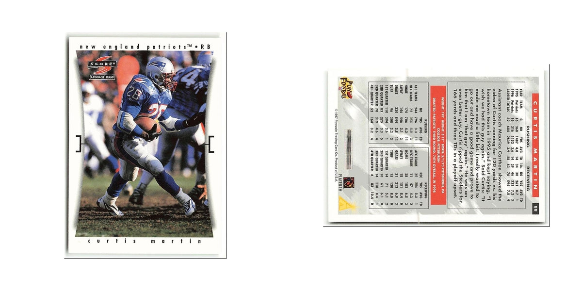 Curtis Martin 1997 Score #88 New England Patriots Football Card NM