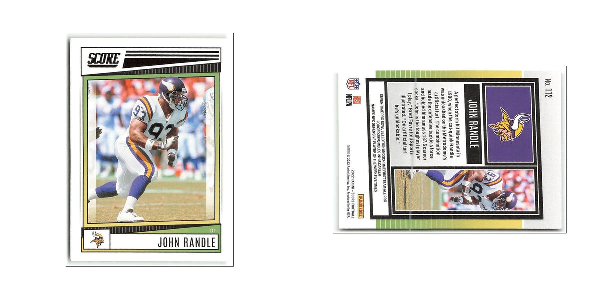 John Randle 2022 Score #112 Minnesota Vikings Football Card NM