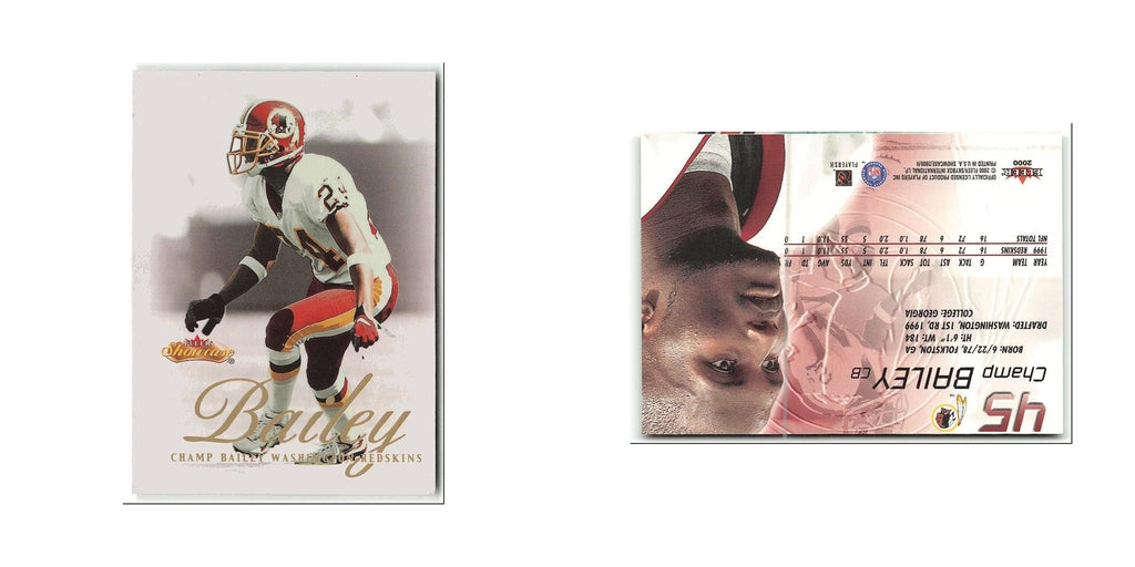 Champ Bailey 2000 Fleer Showcase #45 Washington Redskins Football Card NM