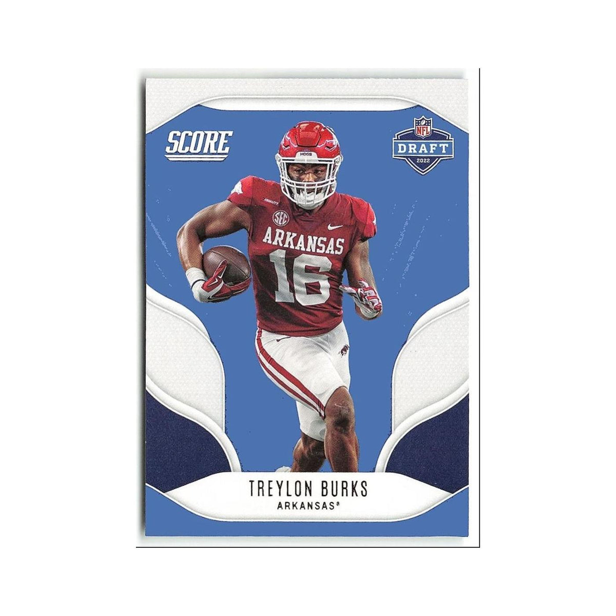 Treylon Burks 2022 Score NFL Draft #D12 Arkansas Razorbacks Football Card NM