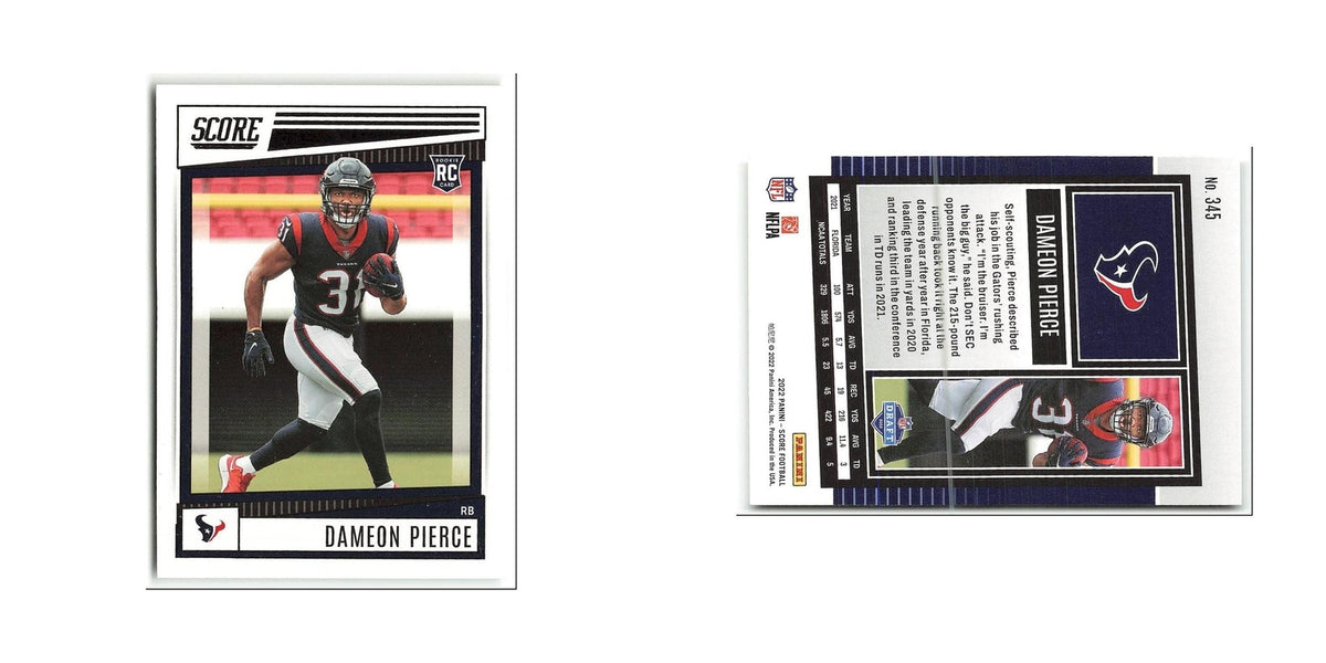 Dameon Pierce Rookie 2022 Score #345 Houston Texans Football Card NM