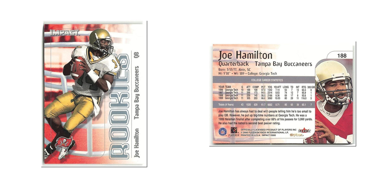 Joe Hamilton Rookie 2000 Skybox Impact #188 Tampa Bay Buccaneers NM