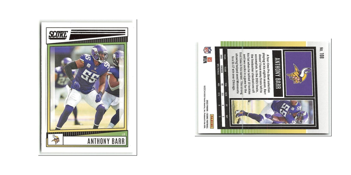 Anthony Barr 2022 Score #108 Minnesota Vikings Football Card NM
