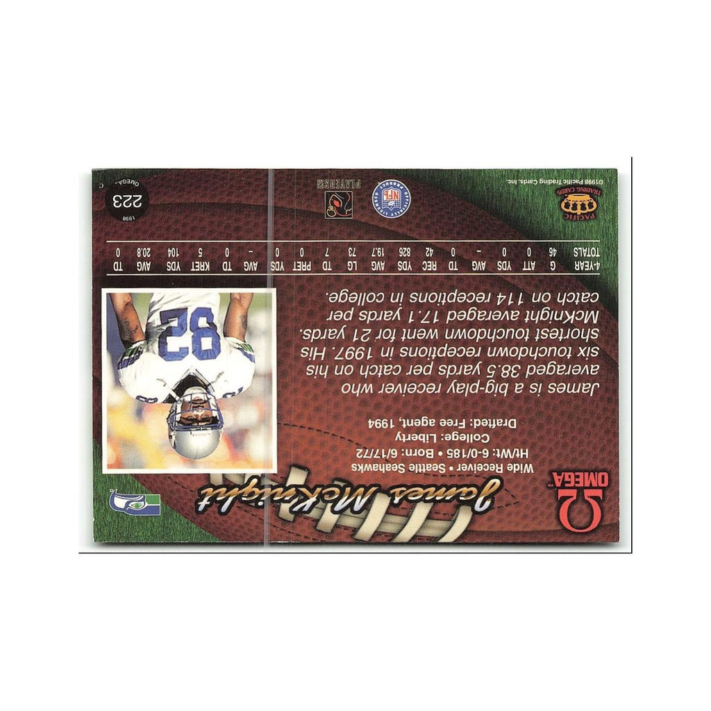 James McKnight 1998 Pacific Omega #223 Seattle Seahawks Football Card NM