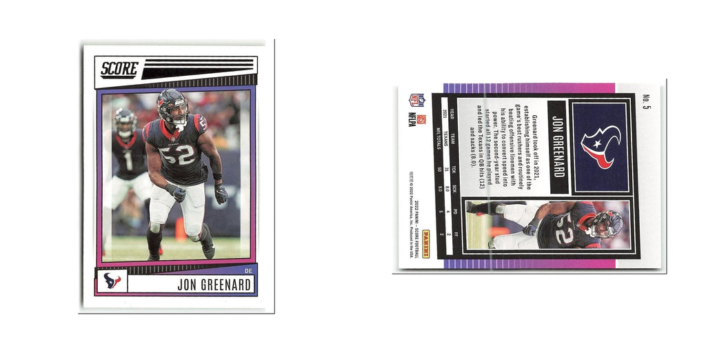 Jonathan Greenard 2022 Score #5 Houston Texans Football Card NM