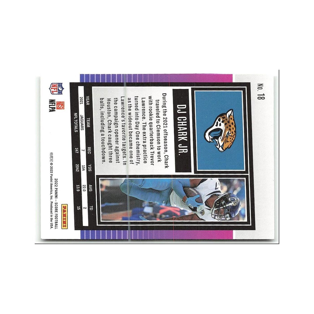 DJ Chark Jr. 2022 Score #18 Jacksonville Jaguars Football Card NM