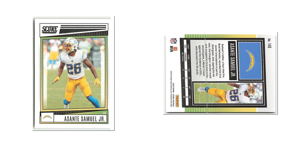 Asante Samuel Jr. 2022 Score #140 Los Angeles Chargers Football Card NM