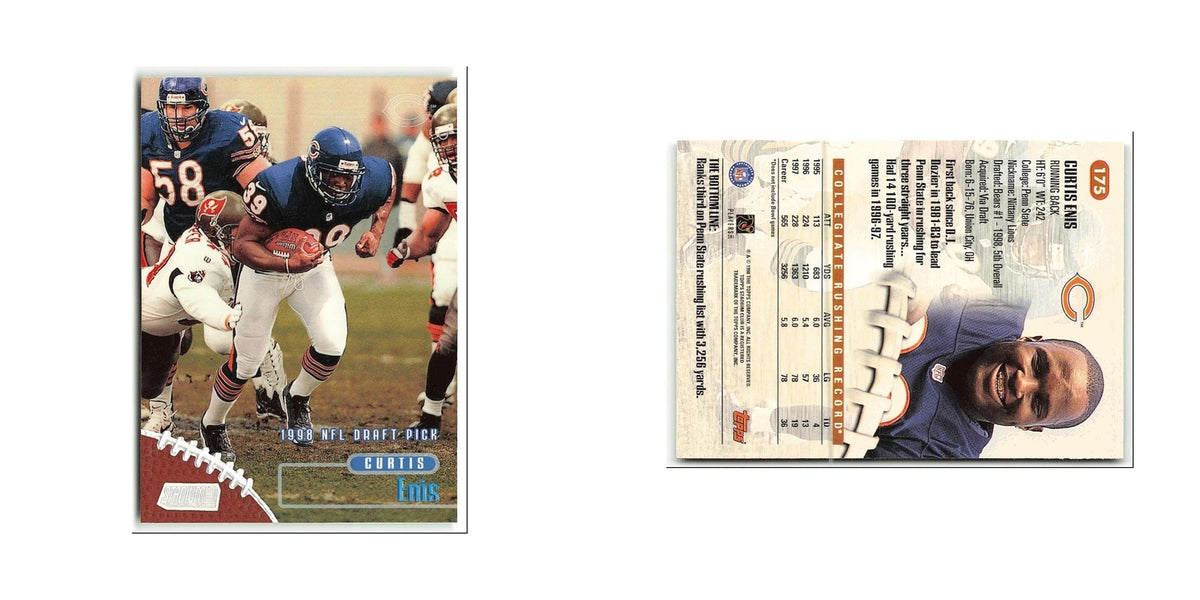 Curtis Enis Rookie 1998 Topps Stadium Club #175 Chicago Bears Football Card NM