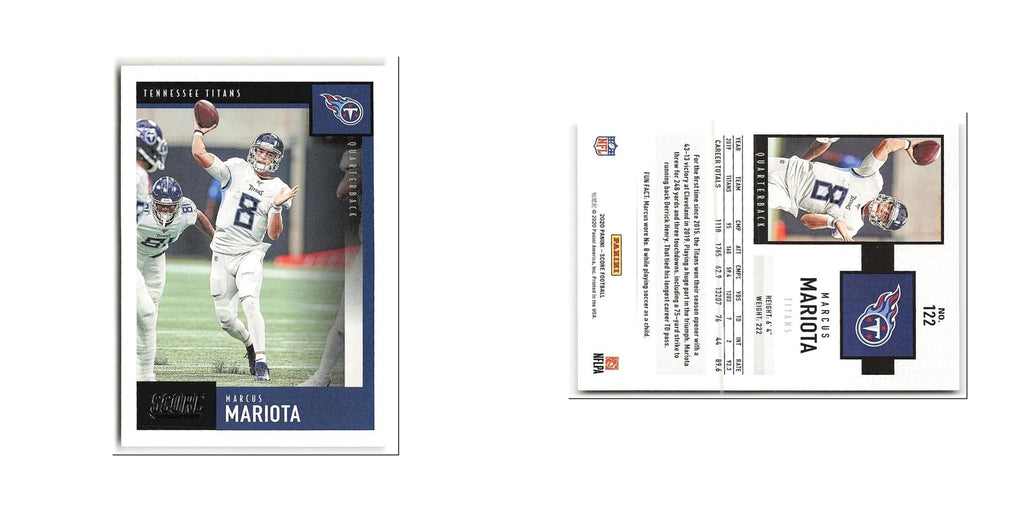 Marcus Mariota 2020 Score #122 Tennessee Titans Football Card NM