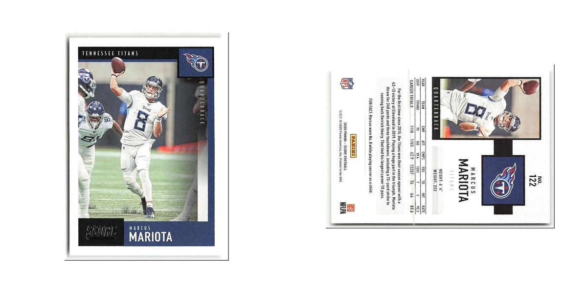 Marcus Mariota 2020 Score #122 Tennessee Titans Football Card NM