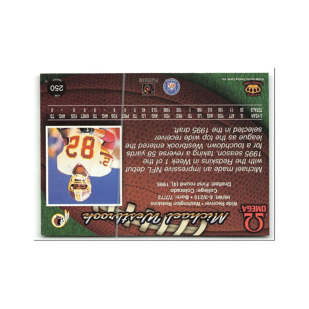 Michael Westbrook 1998 Pacific Omega #250 Washington Redskins Football Card NM