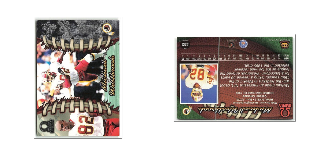 Michael Westbrook 1998 Pacific Omega #250 Washington Redskins Football Card NM