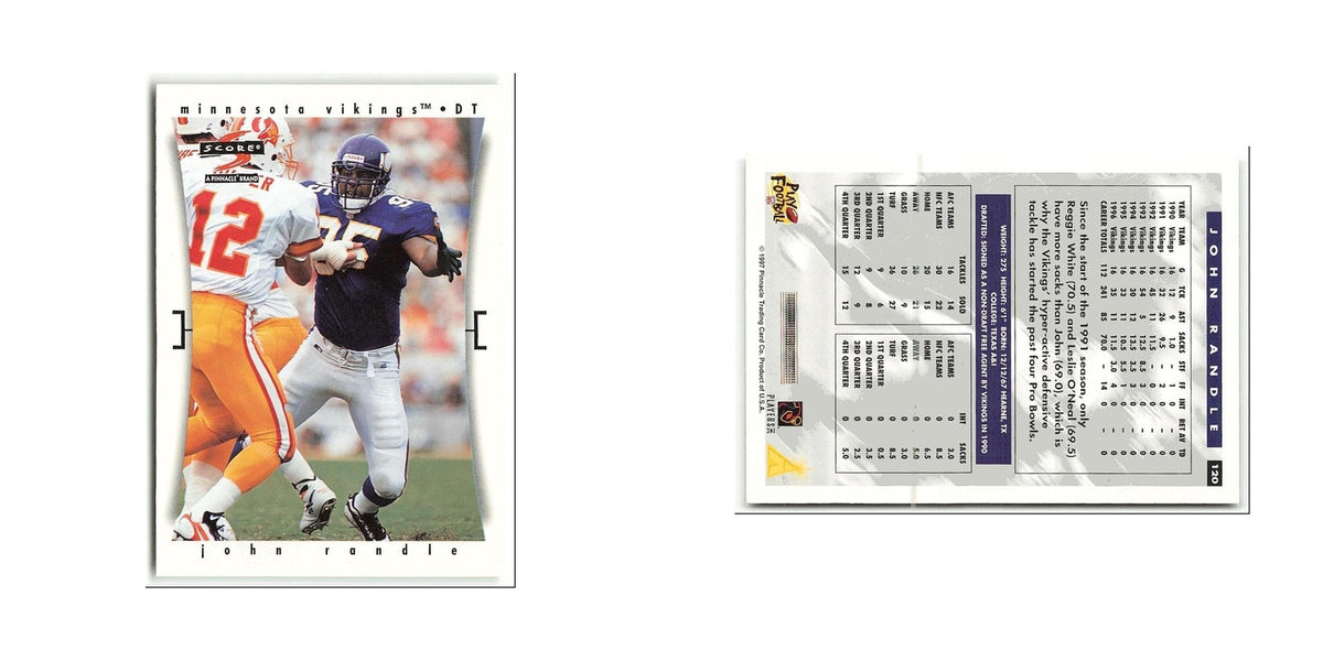 John Randle 1997 Score #120 Minnesota Vikings Football Card NM