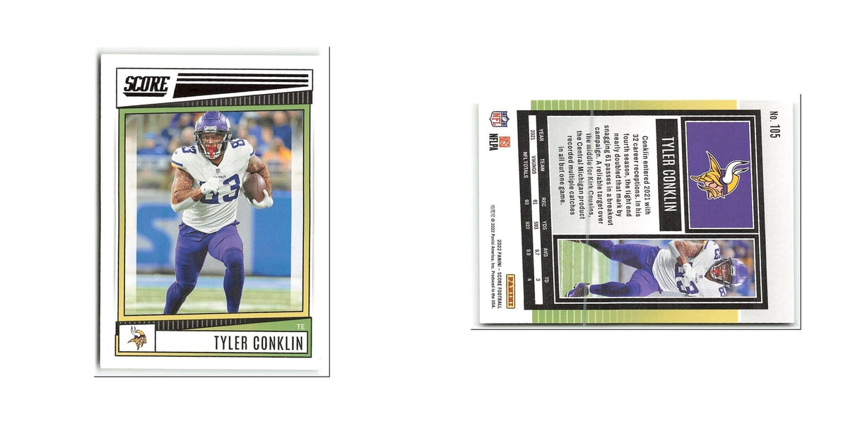 Tyler Conklin 2022 Score #105 Minnesota Vikings Football Card NM