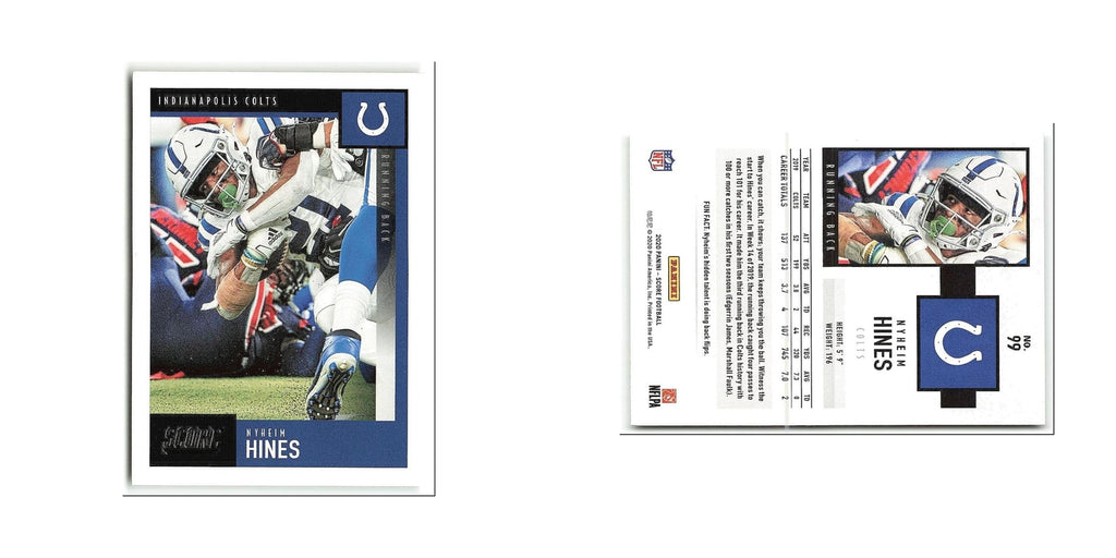 Nyheim Hines 2020 Score #99 Indianapolis Colts Football Card NM
