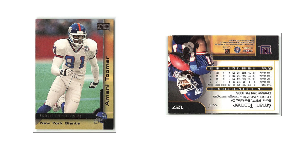 Amani Toomer 2000 SkyBox #127SR New York Giants Football Card NM