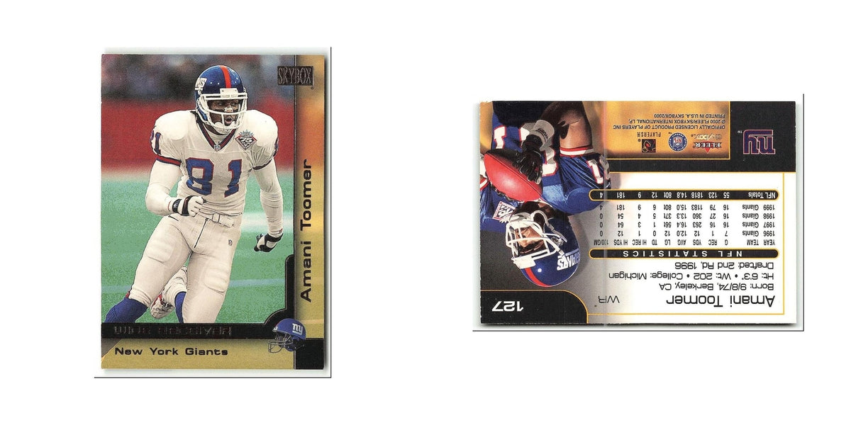 Amani Toomer 2000 SkyBox #127SR New York Giants Football Card NM