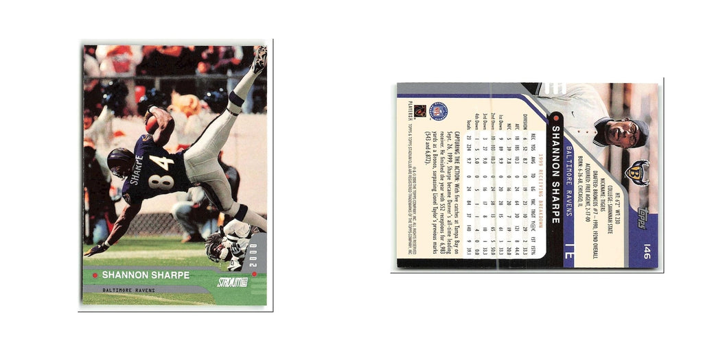 Shannon Sharpe 2000 Topps Stadium Club #146 Baltimore Ravens Football Card NM