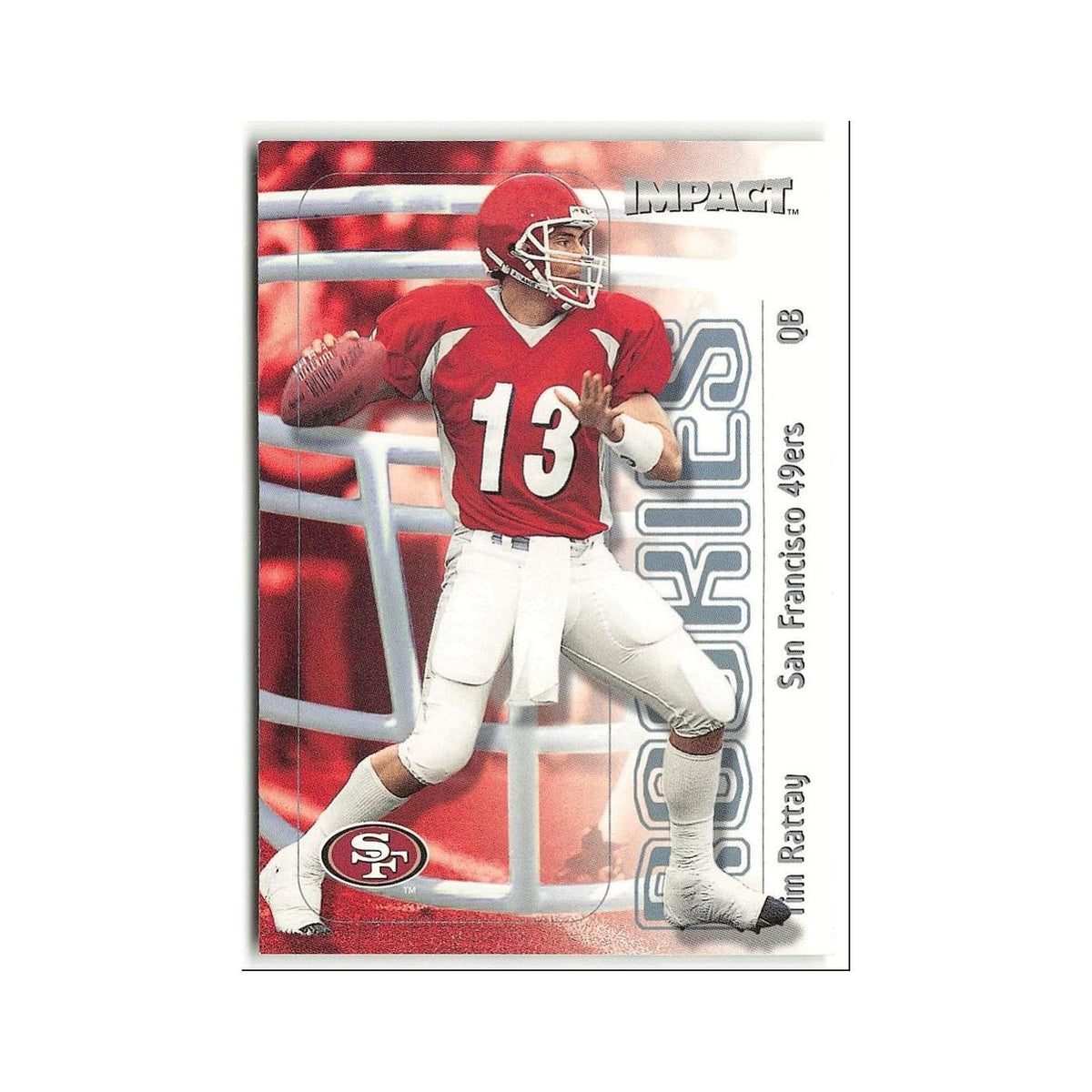 Tim Rattay Rookie 2000 Skybox Impact #155 San Francisco 49ers Football Card NM