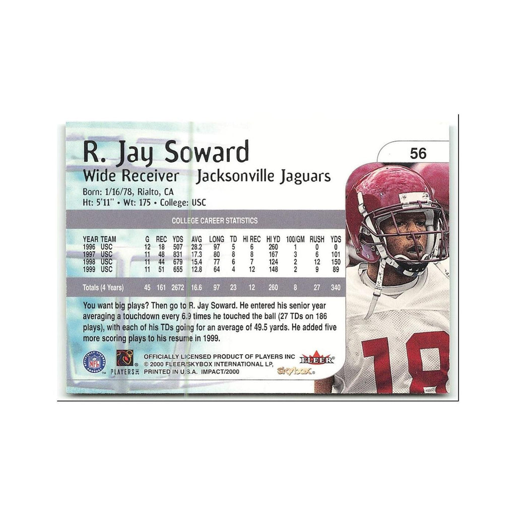 R. Jay Soward Rookie 2000 Skybox Impact #56 Jacksonville Jaguars NM